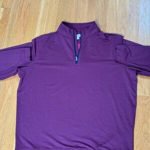 Peter Millar Purple Zip Up Sweater